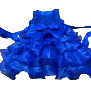 Royal blue pageant, flower girl, princess dress.  Size 120 (Size 3?).